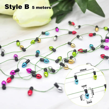 5M Christmas tree DIY Bulbs Garland Christmas Ornaments Home Decoration Xmas wreath Ornaments Christmas Party Decorations Good Vibrations