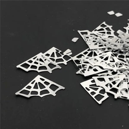 100Pcs/Lot Halloween Spider Web PVC Sequins Holiday Party Decoration Handmade DIY Sewing/Wedding/Coat Hat Accessories Good Vibrations