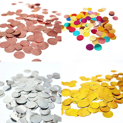Confetti Wedding Decoration Baby Shower Decorations Birthday Gold Silver Rose Gold Party Confetti 1.5cm Circular Mirror Confetti Good Vibrations