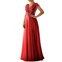 New Spring and Summer Women's V-neck Sequin Patchwork Elegant Formal Long Gown Evening Dresses 2024 Good Vibrations