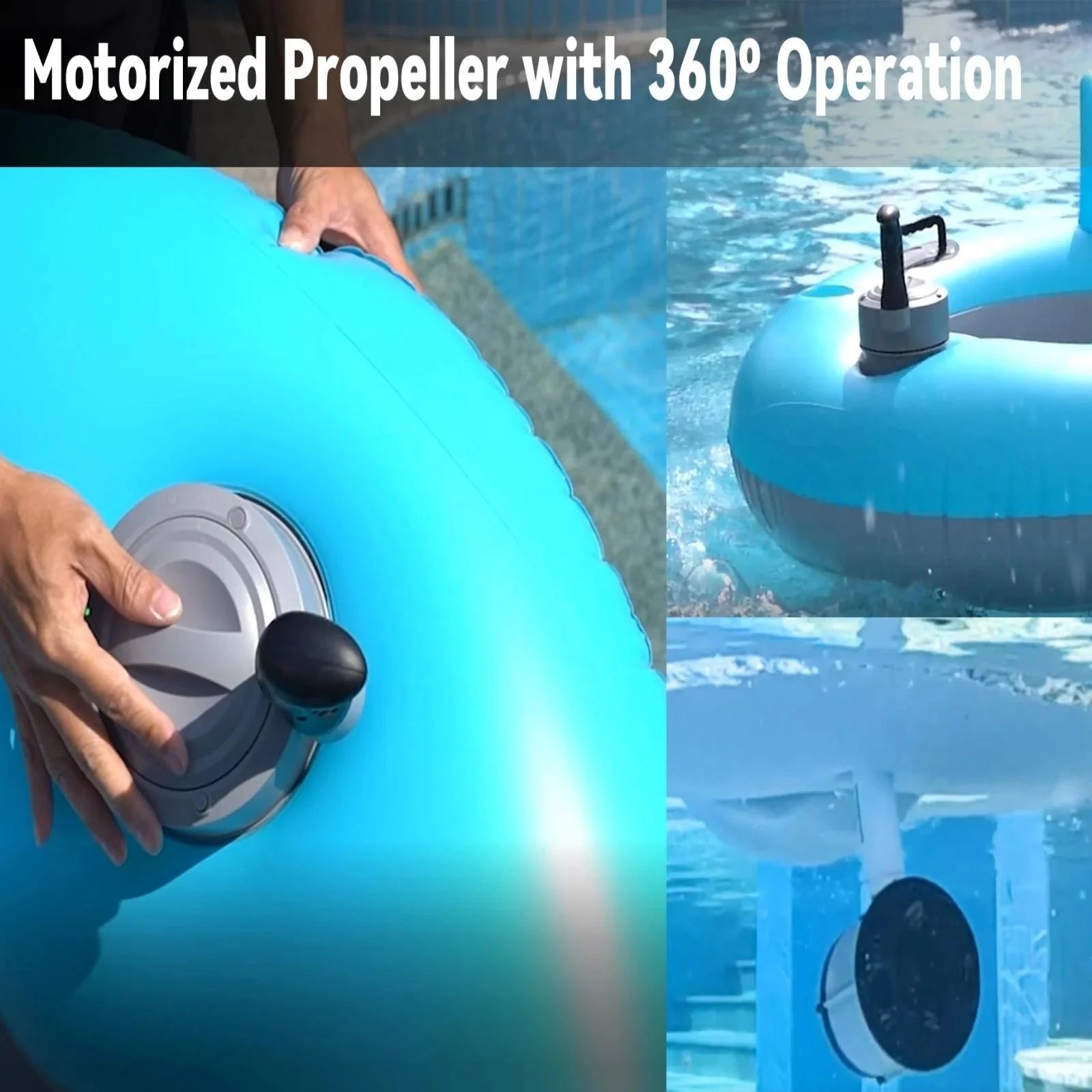 Free Shipping to US - IP68 Waterproof Foldable PVC Electric Swim Ring with Dual-Speed Motor for Beach/Pool Fun Good Vibrations