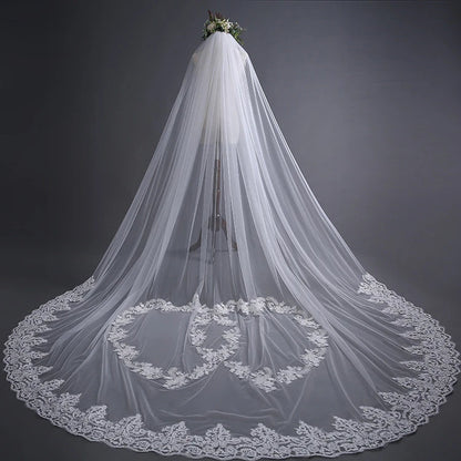 New Bridal Veil Belt Insert Comb Wedding Veil Long Lace Lace Wedding Veil Good Vibrations