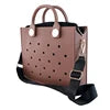 2026 New Arrivals Candy Color EVA Tote Bag for DIY Charms Waterproof Beach Bag Adjustable Strap Casual Travel Shopping Good Vibrations