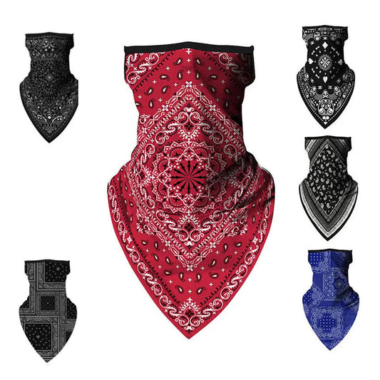 Coexistence Summer UV Protected Polyester Women's Cycling Bandana Breathable Triangle Face Mask Scarf Sun Protection Veil Good Vibrations