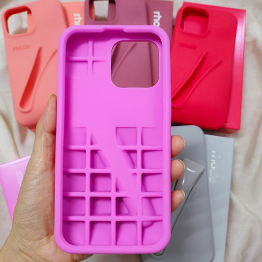 1:1 Top Quality Rhod Portable Lip Gloss Holder Case for iPhone 15 16 Pro Max 14 13 12 11 Lipstick Soft Silicone Lip Balm Cover Good Vibrations