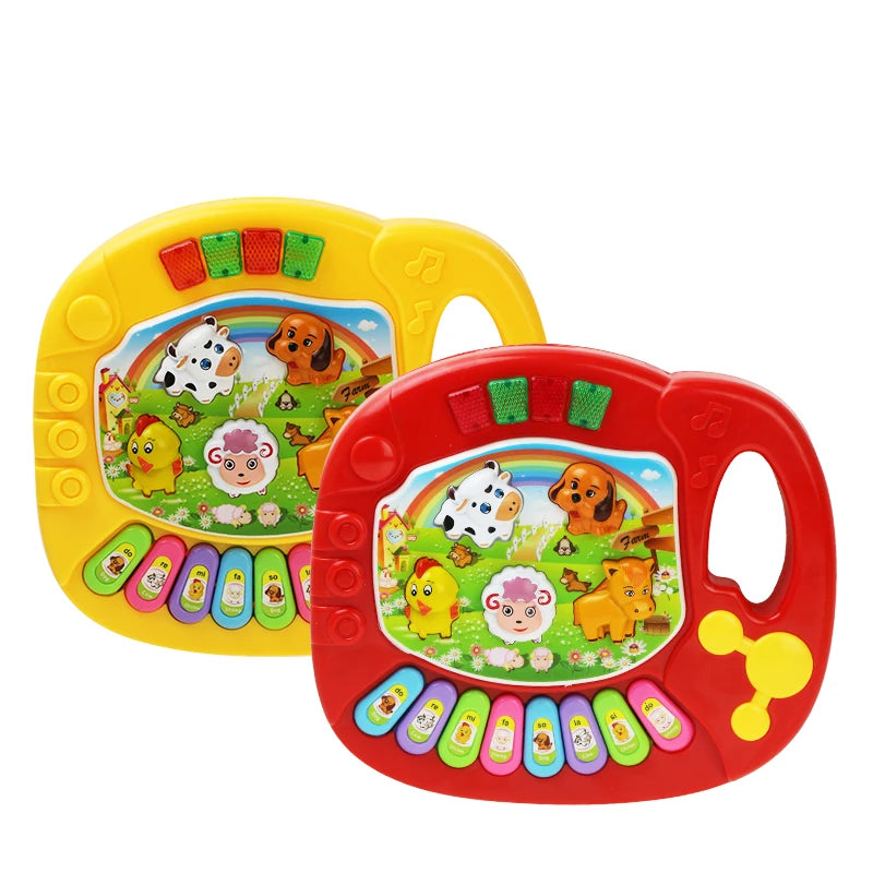 Baby Musical Toy with Animal Sound Kids Piano Keyboard Electric Flashing Music Instrument Early Educational Toys for Children Good Vibrations