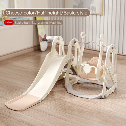 Children's Indoor Playground Equipment Plastic Swing Slide Set & Playhouse Combination for Park Usage Inflatable Type Good Vibrations