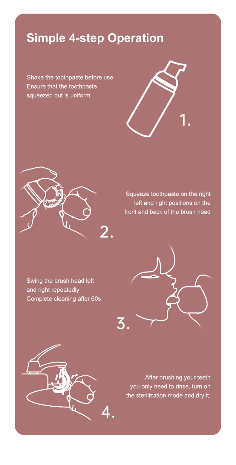 Sonic Electric Toothbrush Kids U-shaped Smart 360 Degrees Ultrasonic Tooth Brush Teeth Whitening For Children IPX7 Waterproof Good Vibrations