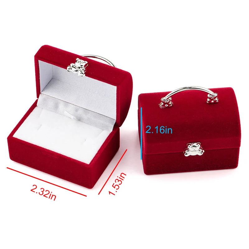 1 Piece Lovely Velvet Jewelry Box Container Wedding Ring Box for Earrings Necklace Bracelet Display Gift Box Holder 16 styles Good Vibrations