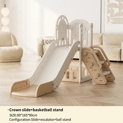 Feelbaby White Plastic Indoor Playground Set Swings Slide for Kids Home Garden Use-PE Material for Educational Shopping Mall Use Good Vibrations