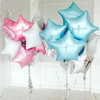 10pcs/lot 18inch Baby Shower Star Foil Balloon Wedding Anniversary Children's Birthday Party Decor Kids Balloons Helium Globos Good Vibrations