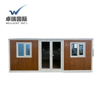 WELLUCKY Customized Modular 40ft Expandable Container Home 2 Bedroom Toilet Prefab Houses Shop Expandable Container House Good Vibrations