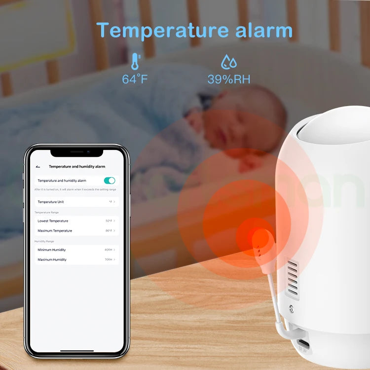 Y1-US WiFi Smart Baby Monitor Camera AI Human Motion Detection 2.4/5GHz Frequency for Home Security Fast Delivery US Warehouse Good Vibrations