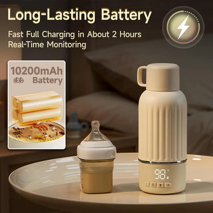 USA Warehouse 2025 New Design Multi-Function Adjustable Temperature Travel Baby Feeding Portable Breast Milk Bottle Warmer Good Vibrations