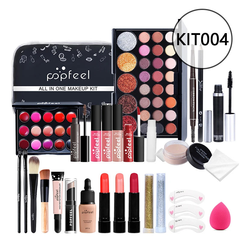 HOT 20 Styles New Fashion Eye Shadow POPFEEL Birthday Gift Makeup Gift Set ALL in ONE Full Professional Makeup Kit for Girl Good Vibrations