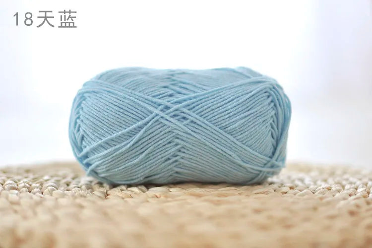 Factory Wholesale Recycled Baby Cotton Yarn 4 Strands of Milk Yarn Bag for Doll Clothes Hand-Knitted High Tenacity for Weaving Good Vibrations
