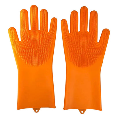 Food Grade Household Cleaning Kitchen Gadgets Scrubber Kitchen Silicone Gloves Dishwashing Good Vibrations