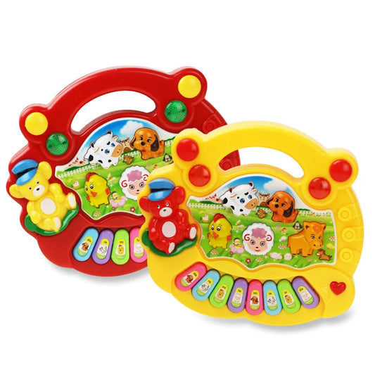Baby Musical Toy with Animal Sound Kids Piano Keyboard Electric Flashing Music Instrument Early Educational Toys for Children Good Vibrations