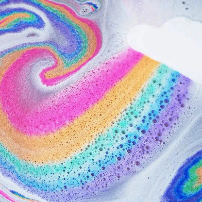 Natural Skin Care Cloud Rainbow Bath Salt Exfoliating Moisturizing Bubble Bath Bombs Ball Good Vibrations