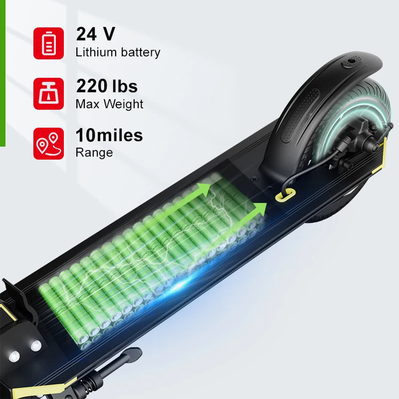 Battery Electric Bike Skateboard 180w 24v Kids City Electric Scooter for Teenagers With Led Light Good Vibrations