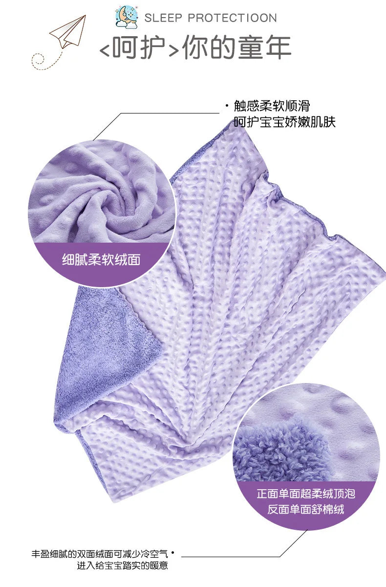 Wholesale 30X40inch Polyester Minky Dot Baby Blanket for Baby Sublimation Fleece Blanket  Minky Dot Baby Blanket Good Vibrations