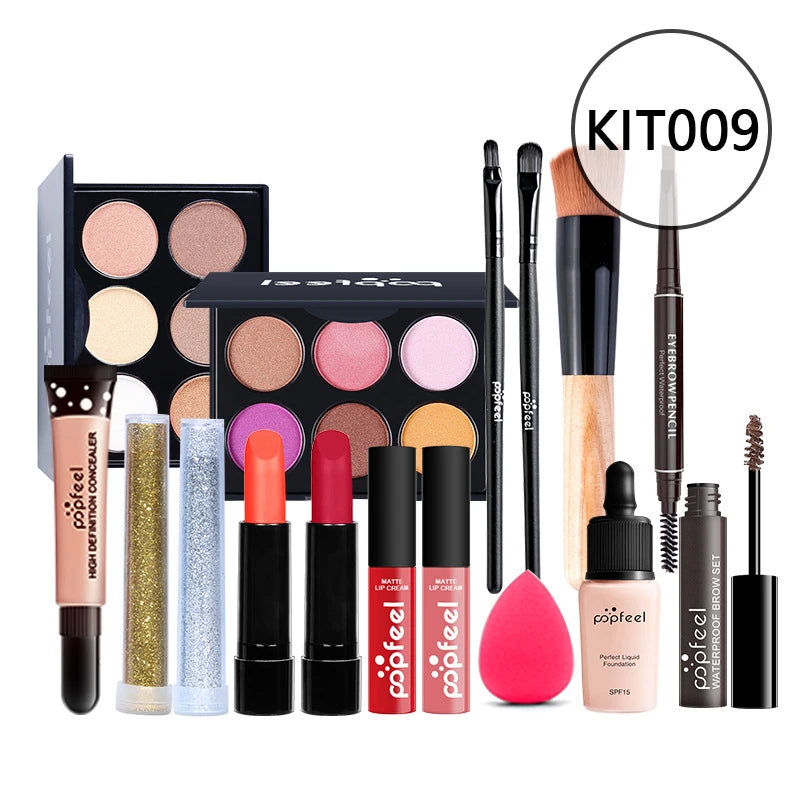 HOT 20 Styles New Fashion Eye Shadow POPFEEL Birthday Gift Makeup Gift Set ALL in ONE Full Professional Makeup Kit for Girl Good Vibrations