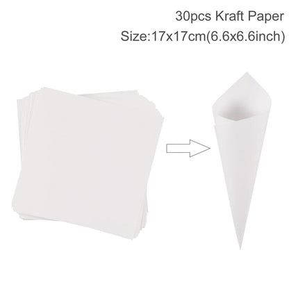 Kraft Paper Wedding Tray Confetti Cone Stand Box Tray Rustic Wedding Decoration Wedding Confetti Cones Wedding Cones  Set supply Good Vibrations