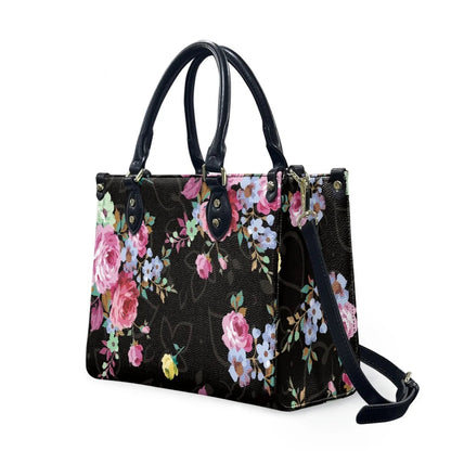 Customized Luxury Leather Women Handbag Hawaii Tribal Polynesian Tattoo Print Pu Leather Purse Shoulder Bag Lightweight Tote Bag Good Vibrations
