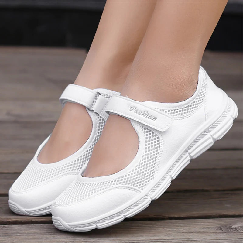 Women Shoes Breathable Vulcanized Shoes White Zapatillas Mujer Super Light Women Casual Shoes Sneakers Woman Footwear Women Flat Good Vibrations