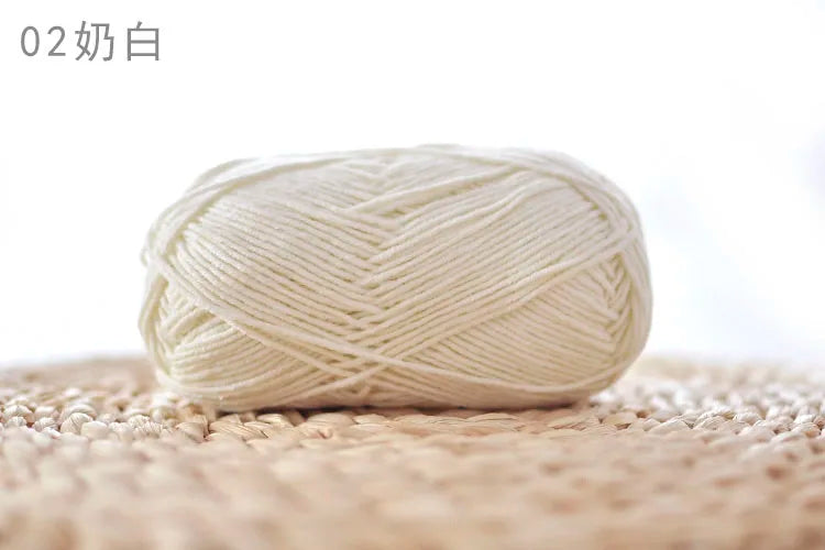Factory Wholesale Recycled Baby Cotton Yarn 4 Strands of Milk Yarn Bag for Doll Clothes Hand-Knitted High Tenacity for Weaving Good Vibrations