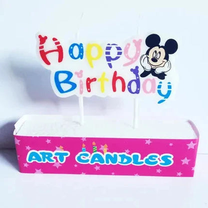 Birthday Candle Mouse Party Decorations Number Candle Cake Toppers Decorations for Home Kids's Gift Candle DIY Cake Flags Good Vibrations