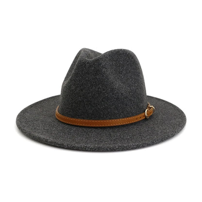 fedora hats for men and women couples jazz hats autumn and winter multicolor fashion wild warm flat brimmed hat Good Vibrations