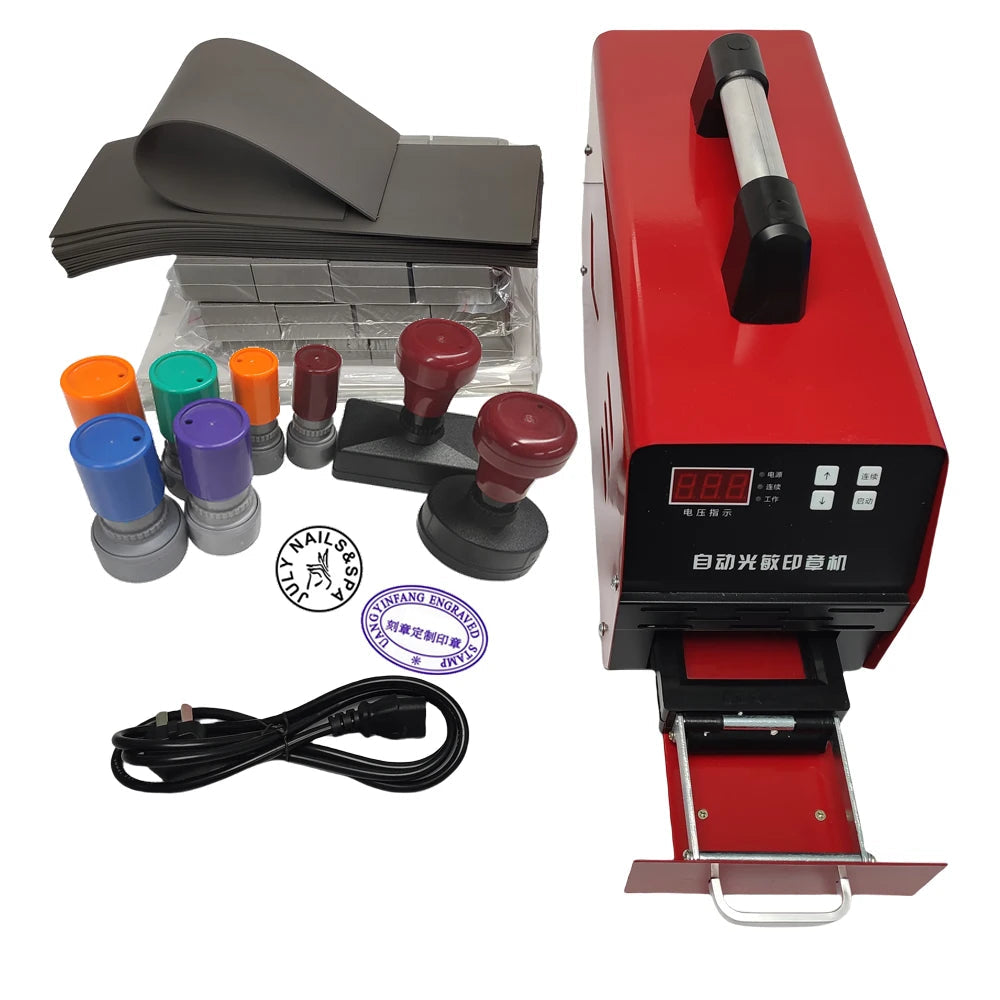 Automatic Flash Stamp Machine Photosensitive Flash Clothes Name Stamp Making Machine Rubber Flash Stamp Machine Good Vibrations
