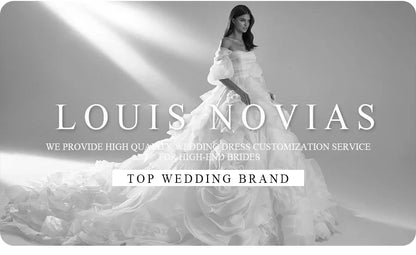 LOUIS NOVIAS  Wedding Dress For Women Elegant Backless Beaded Flowers Embroidery Sleeveless Wedding Gown Vestidos De Novia Good Vibrations