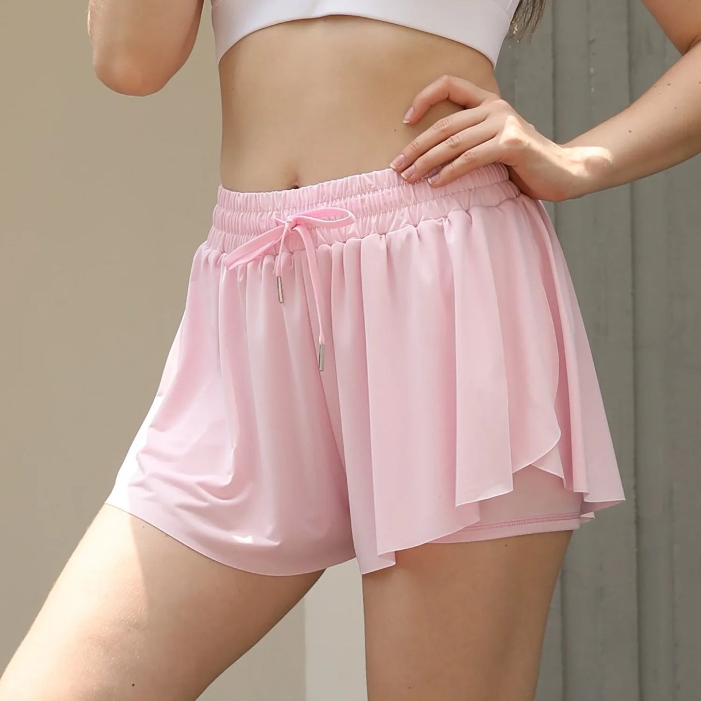 Custom Women's Athletic Yoga Running Golf Workout Sport Quick Dry Pink Black Pleated Tennis Skirts for Women With Pockets Shorts Good Vibrations
