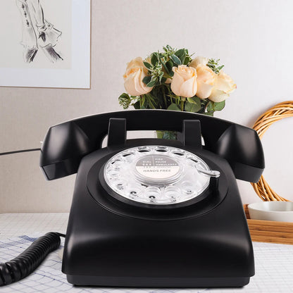 Rotary Dial Phones Retro Telephone From the 1980s, Retro Wired Landline for Home /Office Pink European Landline Good Vibrations