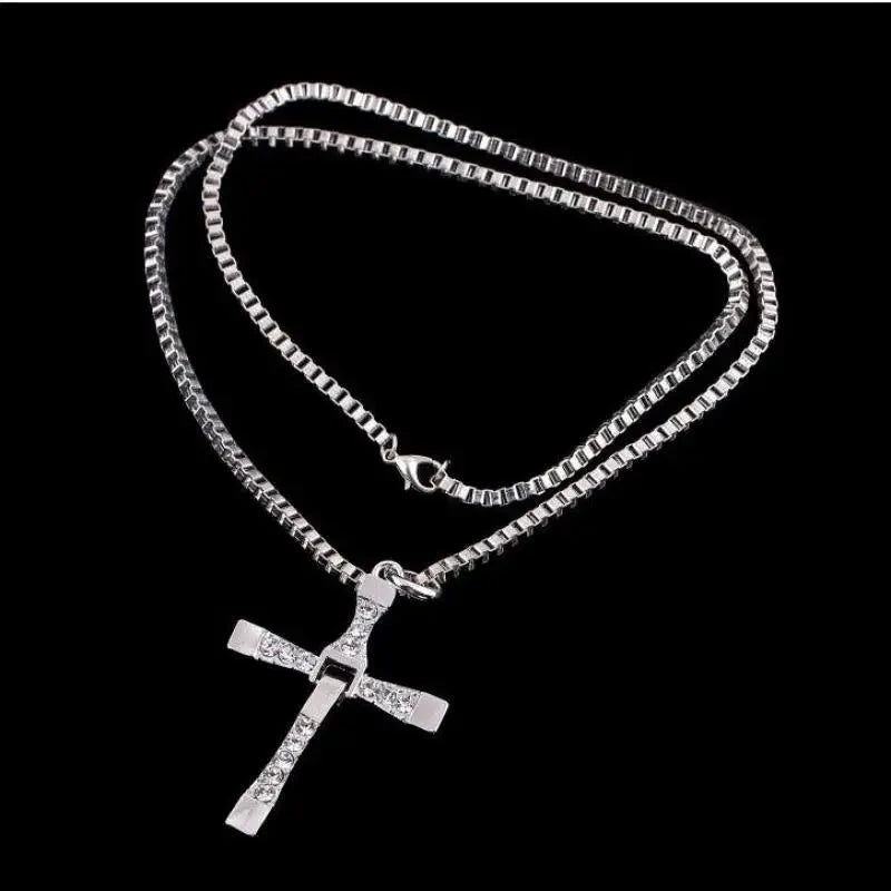 Fast And Angry Necklace, Men Cross Necklace, People Praying Sacred Dominican Jesus Necklace Big Discounts Gift Colar Masculino Good Vibrations