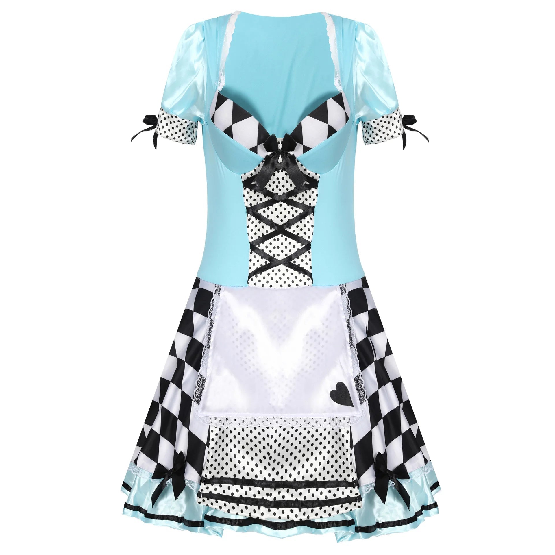 Women Adult Costume Cosplay Dress Fantasy Party Blue Sweet Lolita Maid Halloween Costumes Good Vibrations
