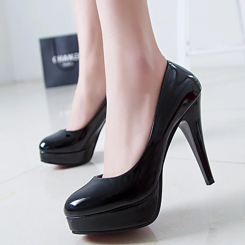 Femmes Hauts Talons Women Fashion Classic High Heel Shoes Lady Office Grey High Heel Shoes Female Pumps Wedding Shoes 34-42 Good Vibrations