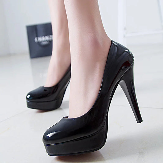 Femmes Hauts Talons Women Fashion Classic High Heel Shoes Lady Office Grey High Heel Shoes Female Pumps Wedding Shoes 34-42 Good Vibrations