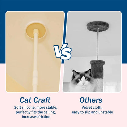 Dark Brown Tall Cat Tree Tower Handmade Classic Indoor Carpet Cat Bed with Wool and Sisal Scratching Post Pole for Kittens Good Vibrations