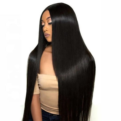 High Quality Virgin Remy Hair Wear Go Glueless Brazilian Wigs Natural Straight 13x6 Full HD Frontal Transparent for Bleached Good Vibrations