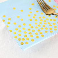 20Pcs Gold Dot Disposable Tableware Paper Towel Napkins Cups Tablecloth Plates Straws for Birthday Wedding Party Supplies Good Vibrations