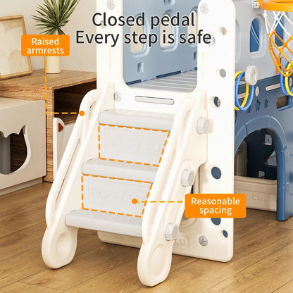 Pirate Ship Indoor Playhouse Slide Baby Plastic Toy for Toddlers Kids Home Playground Playroom Equipment Garden Shopping Mall Good Vibrations