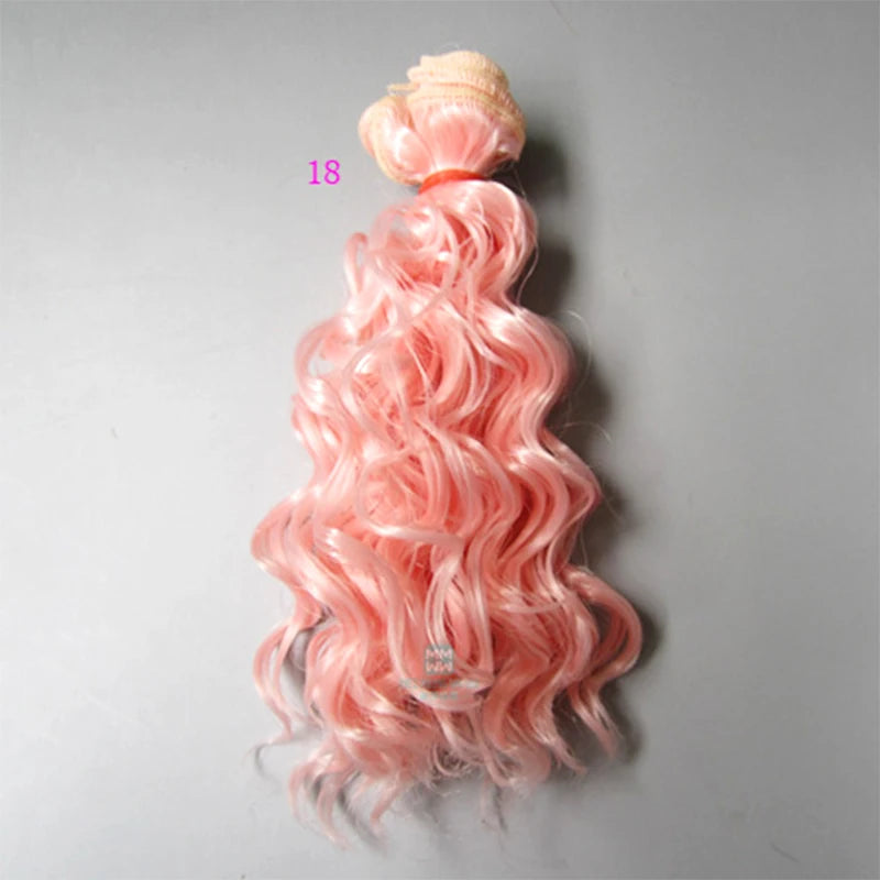 15cm & 25cm*100cm Wool rolls dolls wig for 1/3 1/4 1/6 BJD/SD Doll hair Accessories Good Vibrations