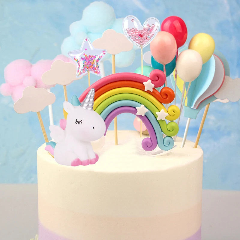 Unicorn Decoration Birthday Party Decor Kids Unicorn Disposable Tableware set Unicornio Baby Shower Girl Birthday Party Supplies Good Vibrations