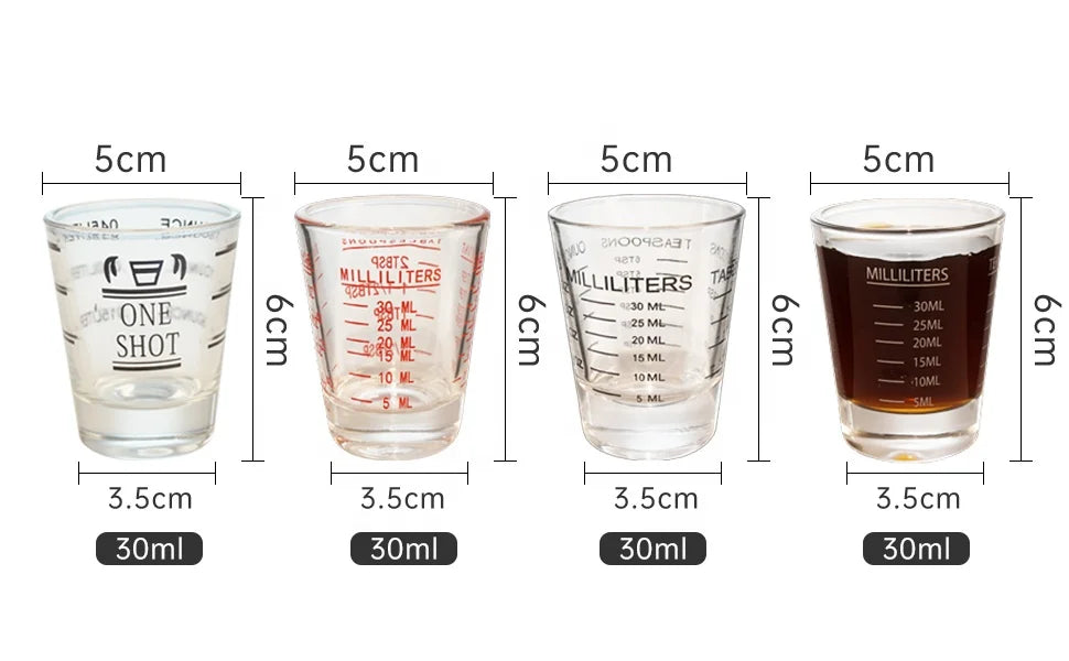 BCnmviku 30ML/1oz Measuring Shot Glass With Thick Bottom Most Popular Products Factory Direct Kitchen Gadgets 2024 Good Vibrations