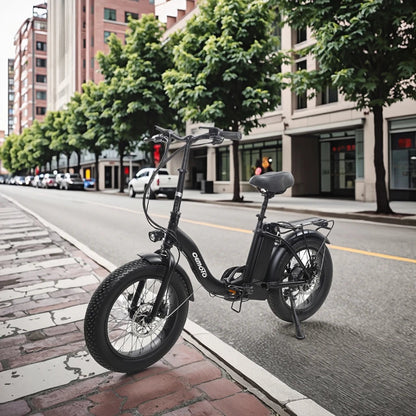 20-Inch Fat Tire Folding Electric Bike with 48V 500W 750W 7 Speed Aluminum Frame 15ah Lithium Battery Adult Folding E-Bike Good Vibrations
