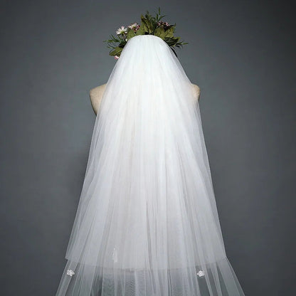 Wholesale Hot Sell Latest Long Tulle Wedding Bridal Veil Lace Wedding Veil Good Vibrations