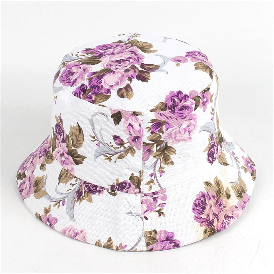 22 Colors Printed Bucket Hat Unisex Ins Trend Flat Top Outdoor Fisherman Hats Men Sunshade Caps Summer Travel Sun Cap Wholesale Good Vibrations